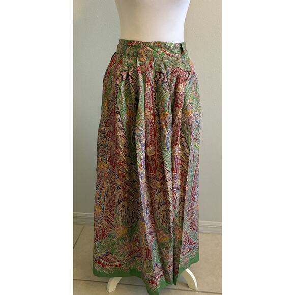 VTG Ralph Lauren Prairie Maxi Skirt Wool Blend Pleated RARE Boho Holiday 80s 10 - Picture 7 of 16